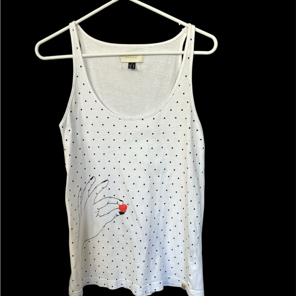 Insight Womens Tank Top Polka Dot Heart